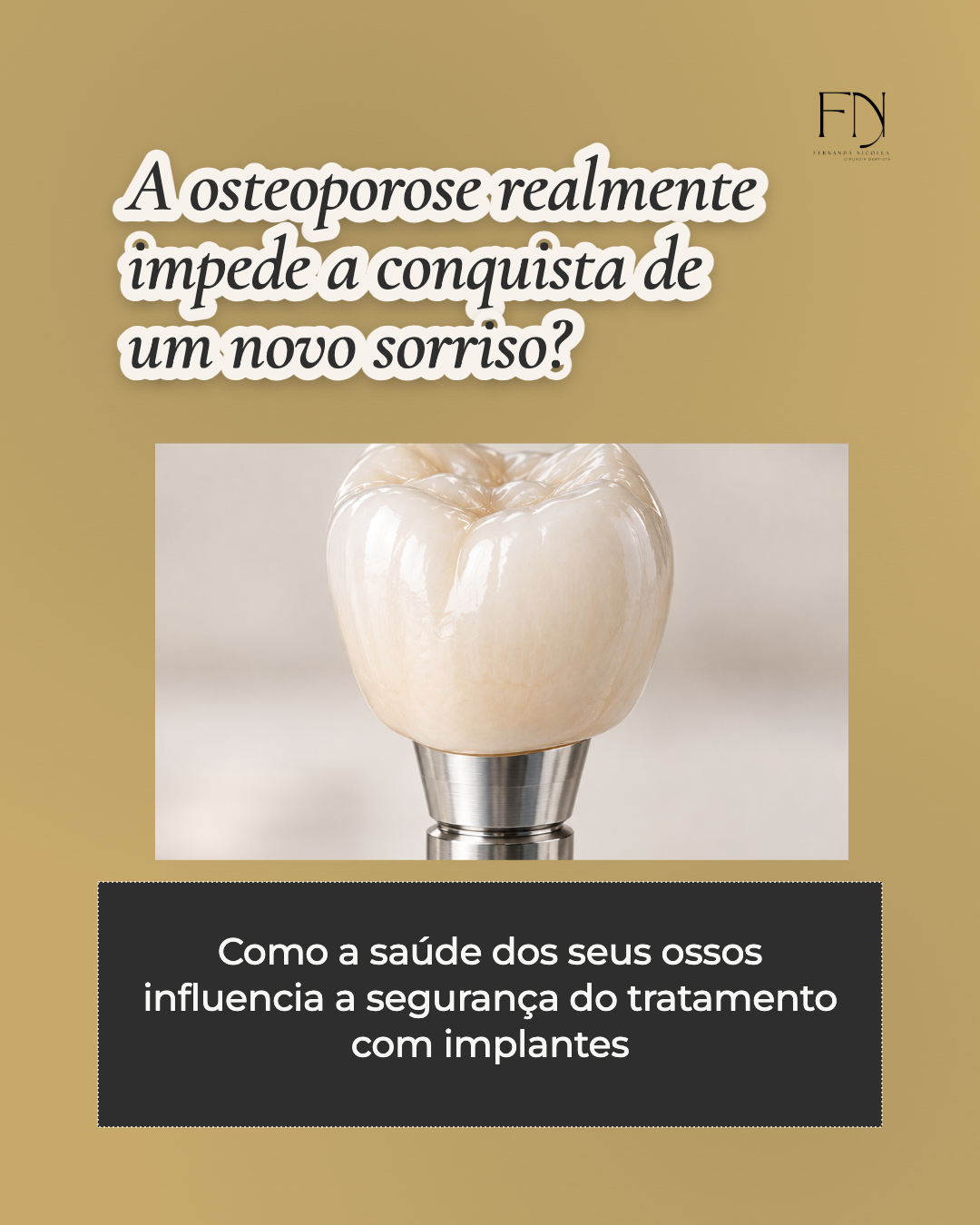 Carrossel com a logo do consultório aplicada em destaque