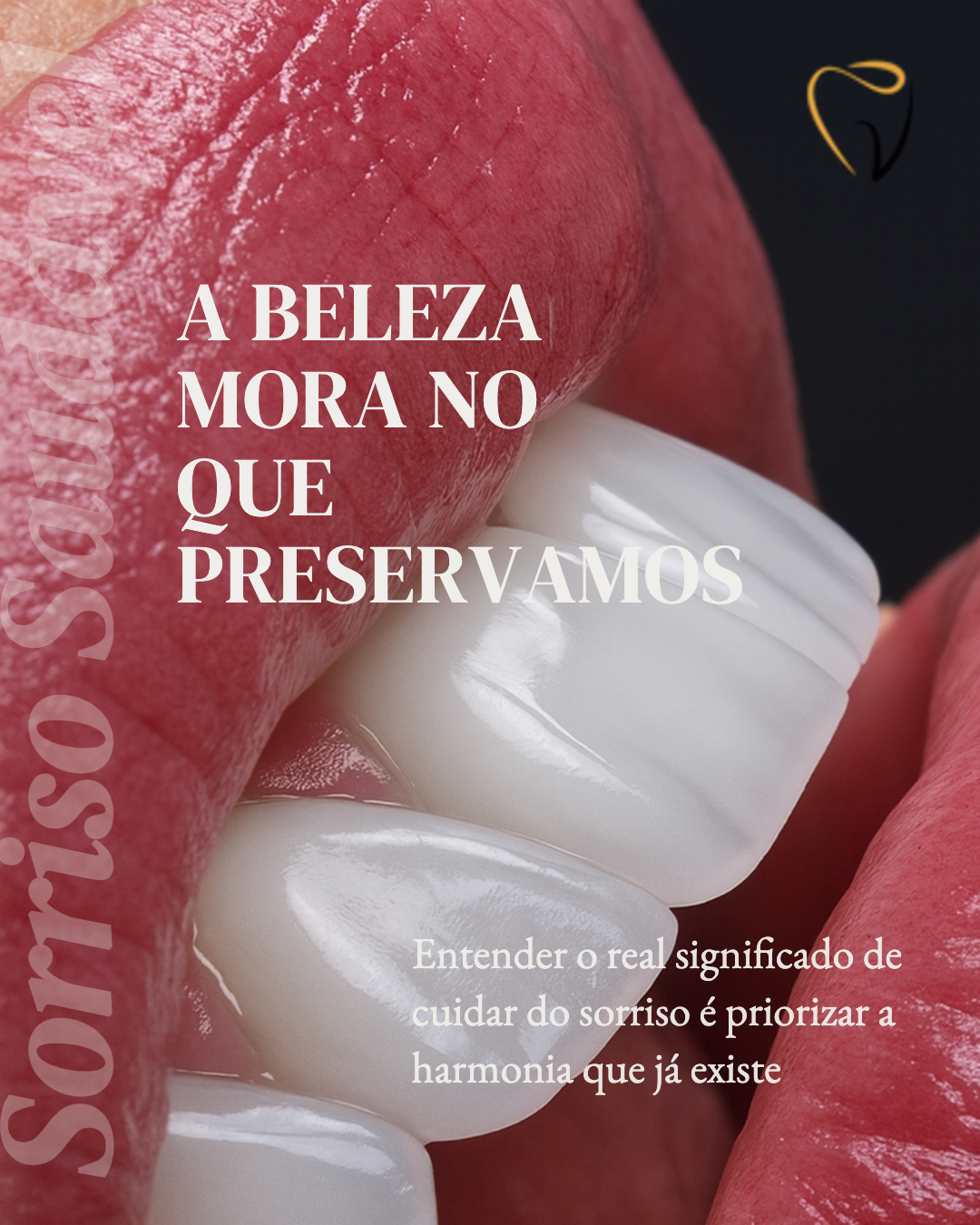 Carrossel com a logo do consultório aplicada